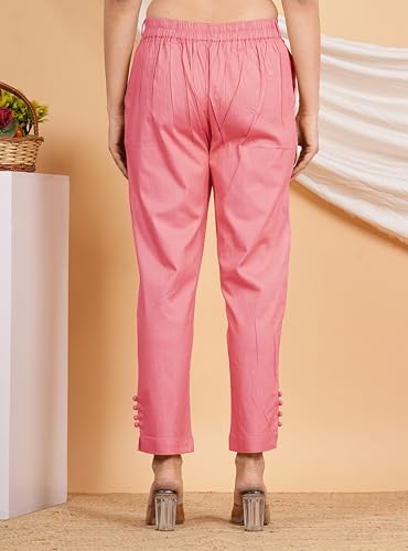 Image of Yash Gallery Women's Regular Fit Mid Rise Solid Lycra Trouser Regular Pants