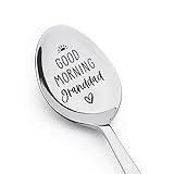 Granddad Grandpa Gift from Grandkids Grandchildren Good Morning Granddad Spoon for Pop Grandpa Papa Father's Day Birthday Gifts for Papa Granddaddy Engraved Coffee Tea Spoons