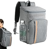 Leehuwai 保冷リュック 保冷バック クーラーボックス クーラーバッグ ソフトクーラー クーラーバック 折り畳み式 小型 軽量 20L 手提げと肩掛け両用 保温 保冷 防水 極厚断熱材 アウトドア キャンプ BBQ 運動会 釣り ピクニック 通勤 買い物 LHW-20L-GY (グレー-20L)