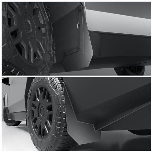 Image of 4PCS Wheels Mud Flaps Splash Guards for Tesla Cybertruck 2024 2025 2026 Front & Rear Set Wheel Fenders Truck Splash Guards for Cybertruck Accessories TPE OEM