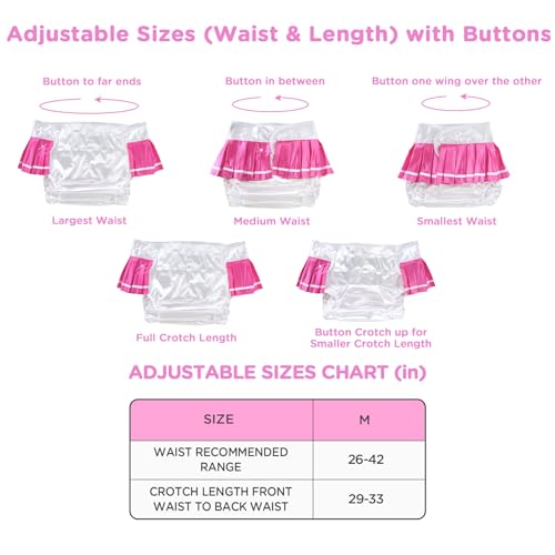 Image of Littleforbig Washable Adjustable Reusable Waterproof Cloth Adult Diaper Wrap Cover - Baby School Girl