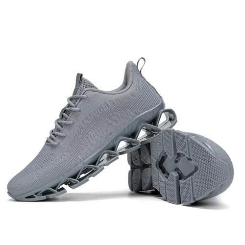 Image of Mens Running Shoes Casual Sport Athletic Fashion Walking Sneakers Lace up Blade Non Slip Breathable Mesh
