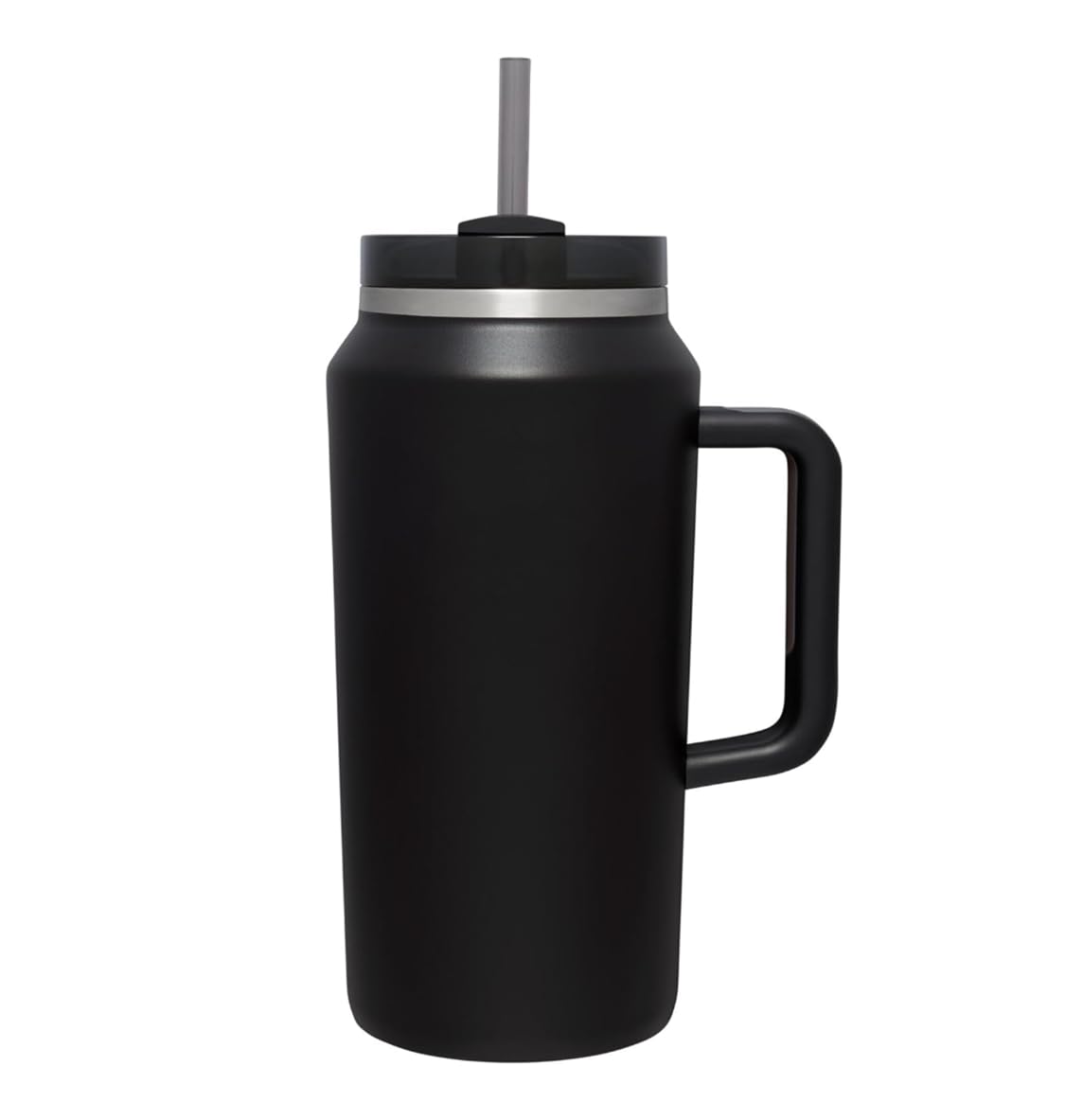Stanley Cup Travel Mugs Stainless Steel Vacuum Insulated Tumbler Mug with Lid and Straw for Water, Iced Tea or Coffee, Smoothie and More, 64 oz Black