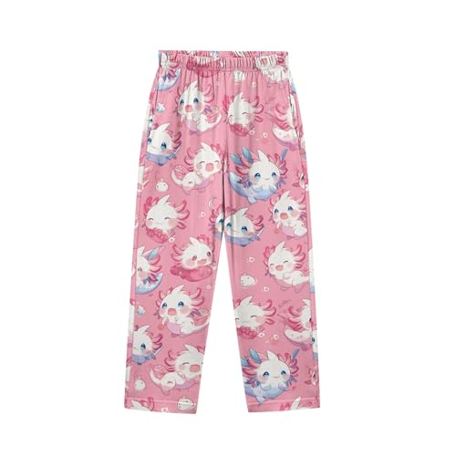 CLOHOMIN Boys Girls Pants with Pockets Size 2-15T Loose Fit Girls Long Pajama Pants Kids Sweatpants3