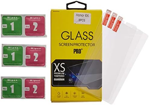 LSDZW cqw4346757 Honor 6X Glass Screen Protector, [ 3-Pack ] 9H Hardness 2.5D Honor 6X Tempered Glass Bubble-Free Glass Screen Protectors for Huawei Honor 6X