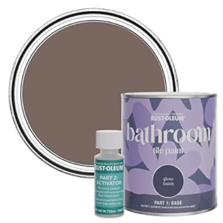 Rust-Oleum Brown Water-Resistant Bathroom Tile Paint in Gloss Finish - River’s Edge 750ml