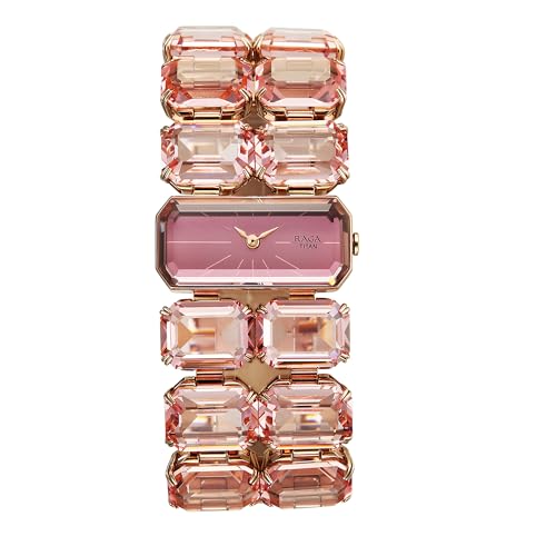 Image of Titan Raga Cocktails Quartz Analog Pink Dial Metal Strap Watch for Women