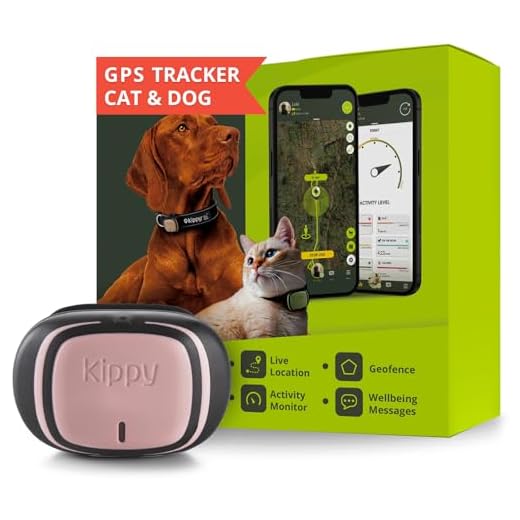 Kippy - Kippy EVO - Det nya GPS-halsbandet och Aktivitetsmonitor för Katter och Hundar, 38g, Vattentät, Batteritid 10 dagar, Rosa
