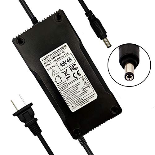 YZPOWER 54.6V 4A Battery Charger for 48V 4A 13S Lithium Li-ion Battery Pack Connecter Size 5.5x2.1 Plug