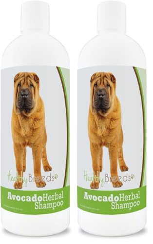 Image of Healthy Breeds Chinese Shar Pei Avocado Herbal Dog Shampoo 16 oz (Pack of 2)
