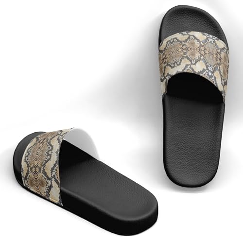 Pitovozu Snake Skin Slippers for Women Men Comfotable Sandals Non Slip Home Bedroom Pool Shower Outdoor Slide Slippers2