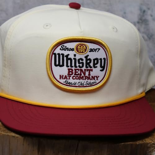 Image of WHISKEY BENT HAT CO. Black Label Adjustable Snapback Hats with Rope