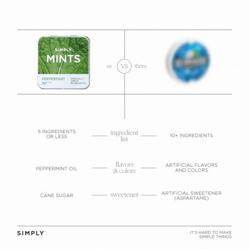Simply Gum B06Y193KGB Simply Mints | Peppermint Breath Mints thumb #4
