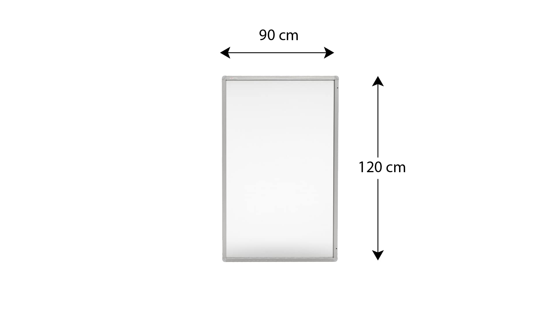 ALLboards Schaukasten Weiß Magnetisch mit Aluminiumrahmen 120x90cm Magnetkasten Magnetische Informationstafel, Trocken Abwischbare Oberfläche Acrylglas