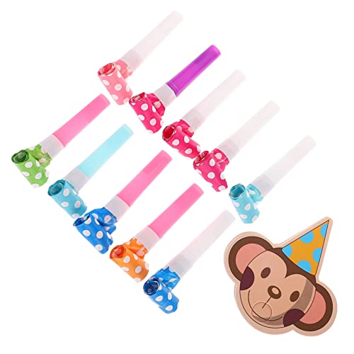 iplusmile 10 juegos Silbatos Musicales Infantiles para Cumpleaños Sopladores de Fiesta Divertidos y Coloridos Complementos para Celebraciones Bocinas Portátiles para Fiestas Infantiles