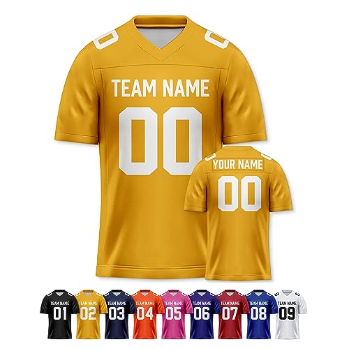 Image of Custom Replica Football Jersey with Name Number Logo