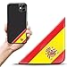 Biomar Labs® 2 x 3D Flexibles Autocollant de Plaque Immatriculation Personnalisable Badge Drapeau National Espagne Espagnol Spain Emblème Voiture Auto Moto Casque Tuning F 164
