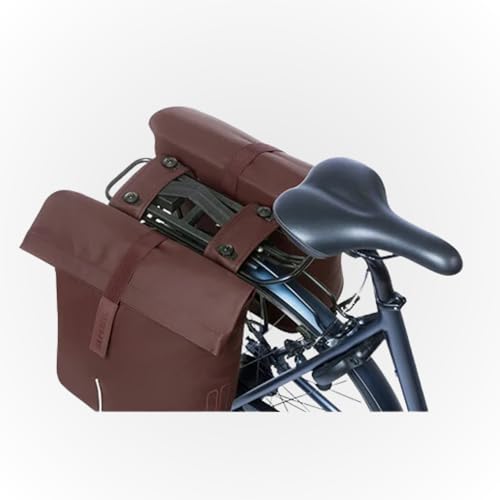 Sacoche double vélo Basil City MIK 28-32L marron imperméable - 6