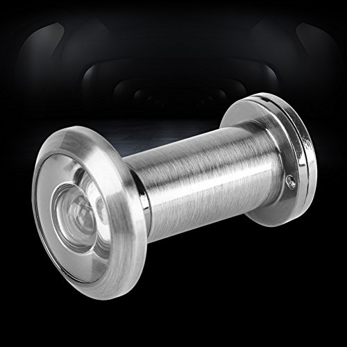 Visor de Puerta de Latón Macizo con Cubierta de Privacidad Giratoria Resistentes (200 Grados) (Cepillado) miniatura 3