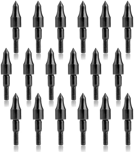 JIAKAI Black Screw-in Archery Bullet Points Arrow for Field Target Practice Shooting,100 Grain Each… JIAKAI Black Screw-in Archery Bullet Points Arrow for Field Target Practice Shooting,100 Grain Each…