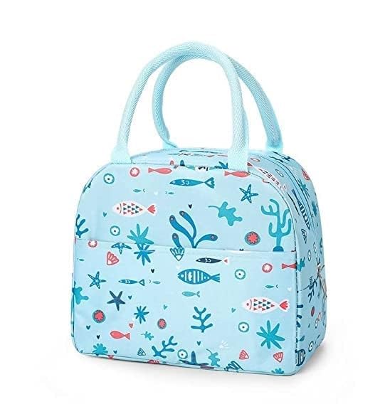 VEEHA IMPEX Lunch Bags for Women, Small Portable Cartoon Thermal Cute Lunch Bag Lunch Box Containers Heat Preservation for Adult Boys Girls School Picnic Trave (Blue Fish Lunch Bag) (B0CQV99VLZ) Amazon Price History, Amazon Price Tracker