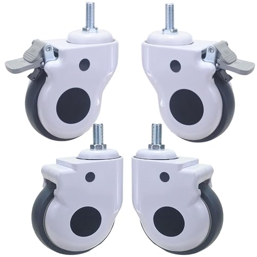 Aenmezen 4 3C`  LX^[ u[Lt ׏d105 kg M12/M16 lWt Xe LX^[ É Sԗ ؍ނ^CȂǏɓKp Ȃ(2swivel+2with brake,75mm)