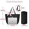 Vavabox A-Z Initial Personalized Tote Bag, Waterproof Gifts for Women, Bridesmaids, Mom, Teachers, Friends (01-Black, J) #2