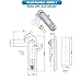 AB301/302/303 Flat Lock Machine Industrial Machinery Equipment Distribution Box Push Door Lock 1Pcs(AB302-1-Matte)