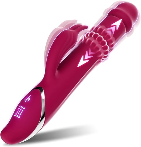 Klassische Vibratoren für Frauen Vibrator Dildo Stoßfunktion Sex Spielzeug für die Frau Extrem Stoß 7 Vibrationen Rabbit Vibr