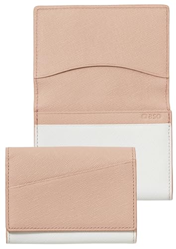 [アソボーゼ] [aso] 名刺入れ 本革 レディース レザーソムリエ監修 箱付き 50枚 シンプル ビジネス 名刺ケース カードケース メンズ ユニセックス サクラ×ホワイト bo-ch297-sw