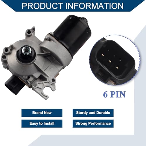 Image of Front Windshield Wiper Motor W /Pulseboard Module Compatible with 2004 Cadillac Escalade, Chevy Avalanche Silverado Tahoe, GMC Sierra Yukon Replace Window Wiper Motor 88958371 88958406