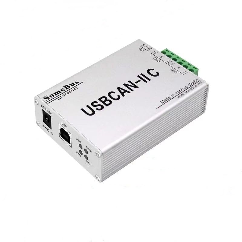 USB to CAN Module USBCAN-II C Bus Analyzer USB CAN Card new Energy Vehicle CAN Debugging(C Silver)