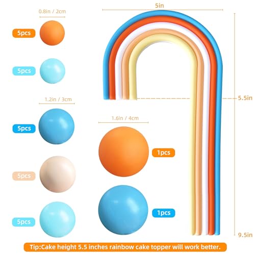 Blue Rainbow Cake Toppers