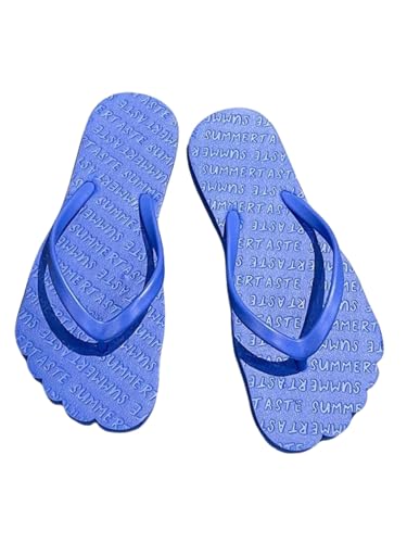 1Pair Women Summer Flip Flops - Anti - Slip Shower Slippers, Flat Bottom, Wear - Resistant for Beach and Bathroom2