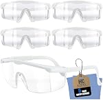 Safety Glasses, 5Pack Adjustable Wide-Vision Protective Glasses, Lightweight Fog-Proof Safety Goggles