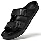 SAGUARO Herren Zehentrenner Hausschuhe Damen Sandalen Sommer Eva Pantoletten Flach Clogs Strand Slippers Schwarz 42