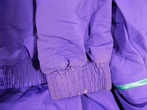 Miniatura 4 de Late 1990s Early 2000s Charlotte Hornets Game Issued Purple Warm Up Jacket 56 75 - NBA Game Used
