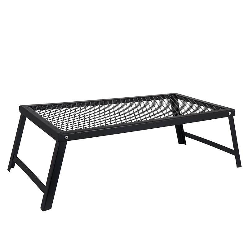 Portable Family BBQ Grill - Charcoal Barbeque Stove in Stainless Steel with Plating Grill- Hiking, Camping, Travel, Picnics, Outdoor Cooking - Foldable Storage