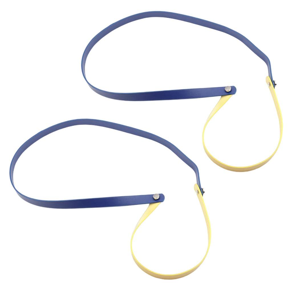 Leather Purse Chain Strap Handle Shoulder Crossbody Bag Handbag Blue Yellow-image-12