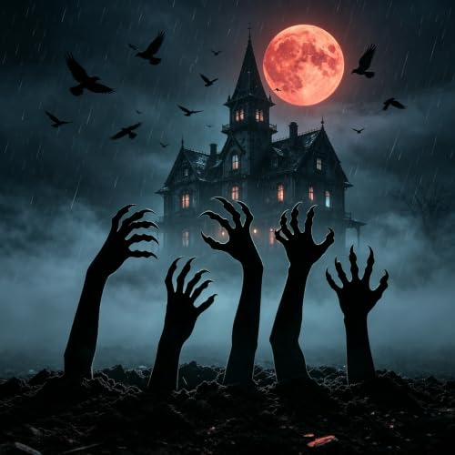 Gzopjccd Halloween Black Ghost Hand Yard Signs, Waterproof Plastic Zombie Monster Claw Lawn Signs for Outdoor Halloween Garden Haunted House Decor - image 1