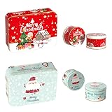 YDUNARISE 4er Set Keksdose Weihnachten,Verpackung für Geldgeschenke...
