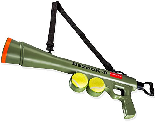 Paws & Pals BazooK-9 Tennis Ball Launcher Gun with 2 Squeaky Balls