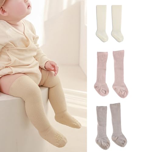Baby Over The Knee Socks Floor Socks Boys Girls Unisex Antislip Spring Socks Indoor First Walker Socks for Toddler 0-32