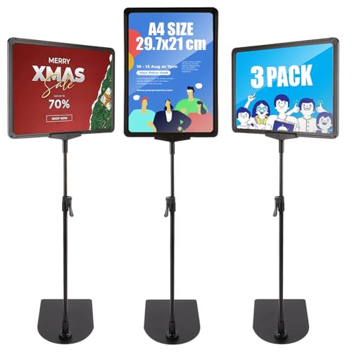 Support de panneau A4 au sol pour changer facilement vos affiches sans basculer