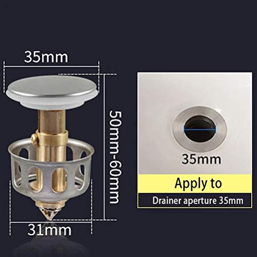 Filtro y tapón universal para desagüe de lavabo miniatura 3