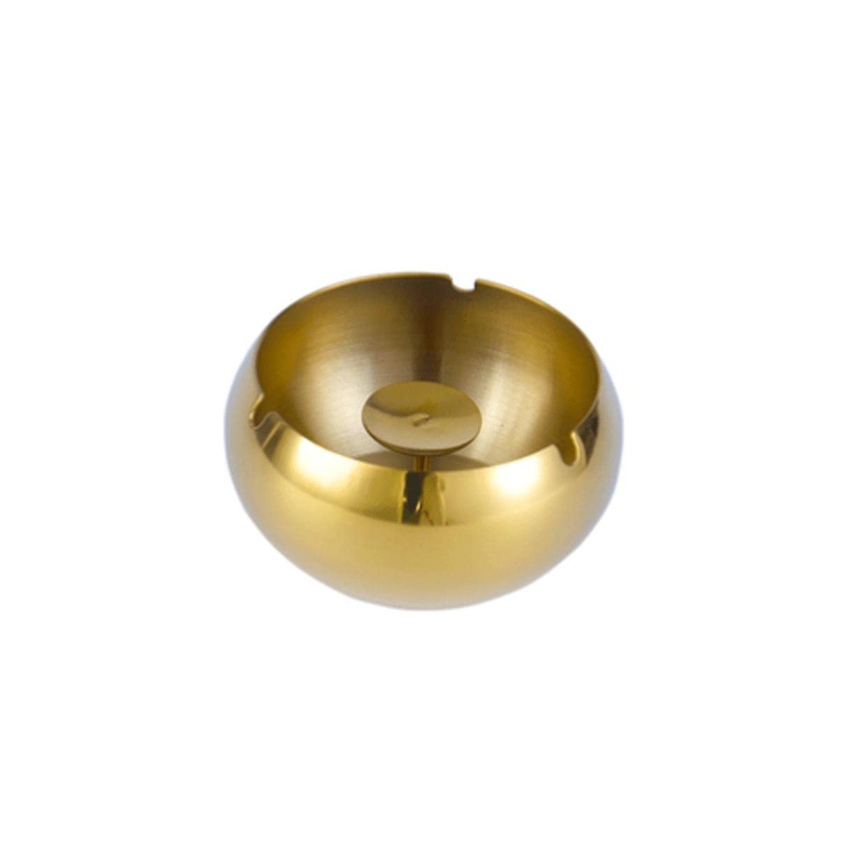 Magnifique cendrier rond en acier inoxydable doré pour cigares d'exception