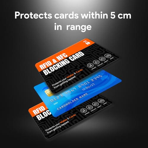 Image of NFC Blocking Cards (2-Pack) | Ultra Thin Contactless Card Protector for Wallets & Passport Holders | Perfectly fits in Any Wallet or Purse | Men & Women | Smart & Slim fits in Wallet /Purse