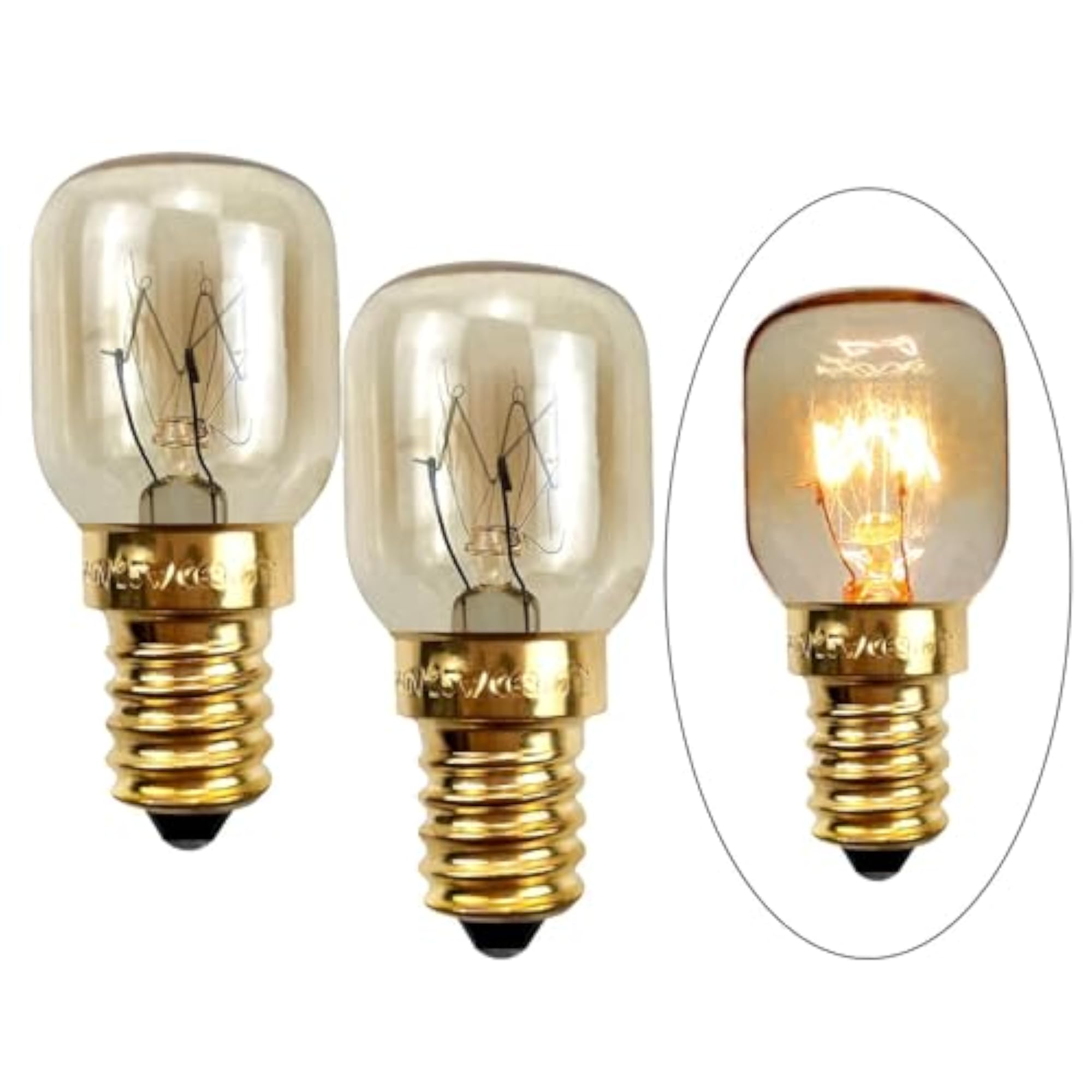 2pc Warm White Salt Crystal Lamp Bulb Set