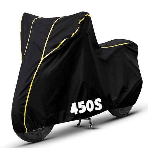 Image of Bike Cover for 450S 100% Waterproof, Dustproof & Scratch Resistant| Fully Bottom Elastic UV Resistant Heavy Duty Body Cover | All Weather Outdoor Use