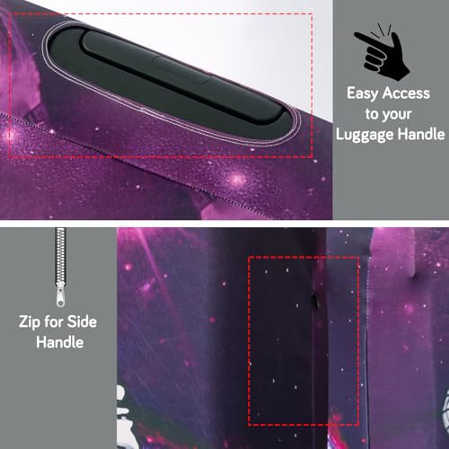 Image of HOKIPO Suitcase Covers for Trolley Suitcase, 220gsm Durable and Washable, Large (26-27inch) - Galaxy Explorer (AR-6345-D11)